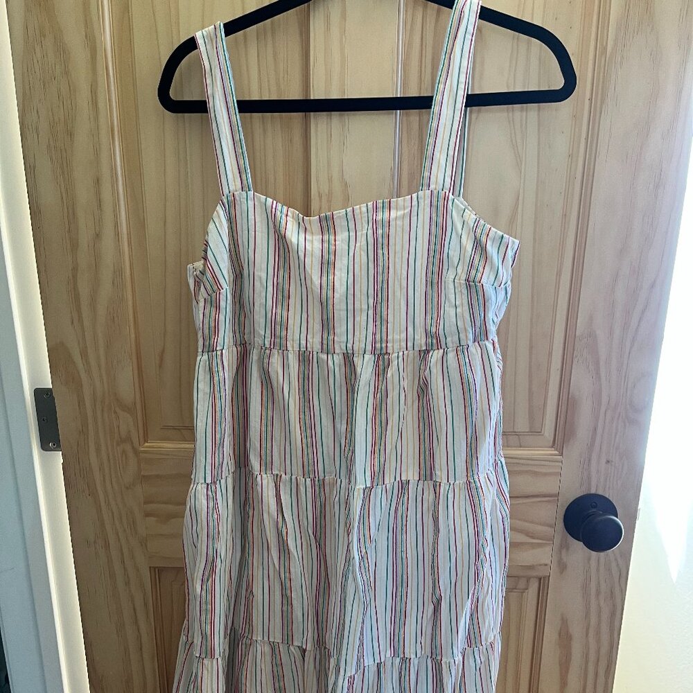 Madewell Beachy Stripe Midi Dress
